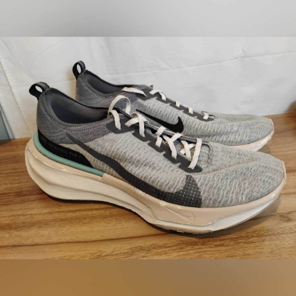 Nike ZoomX Invincible Run 3 Size 15 Men's Running Shoes Gray/Black FN7503-065